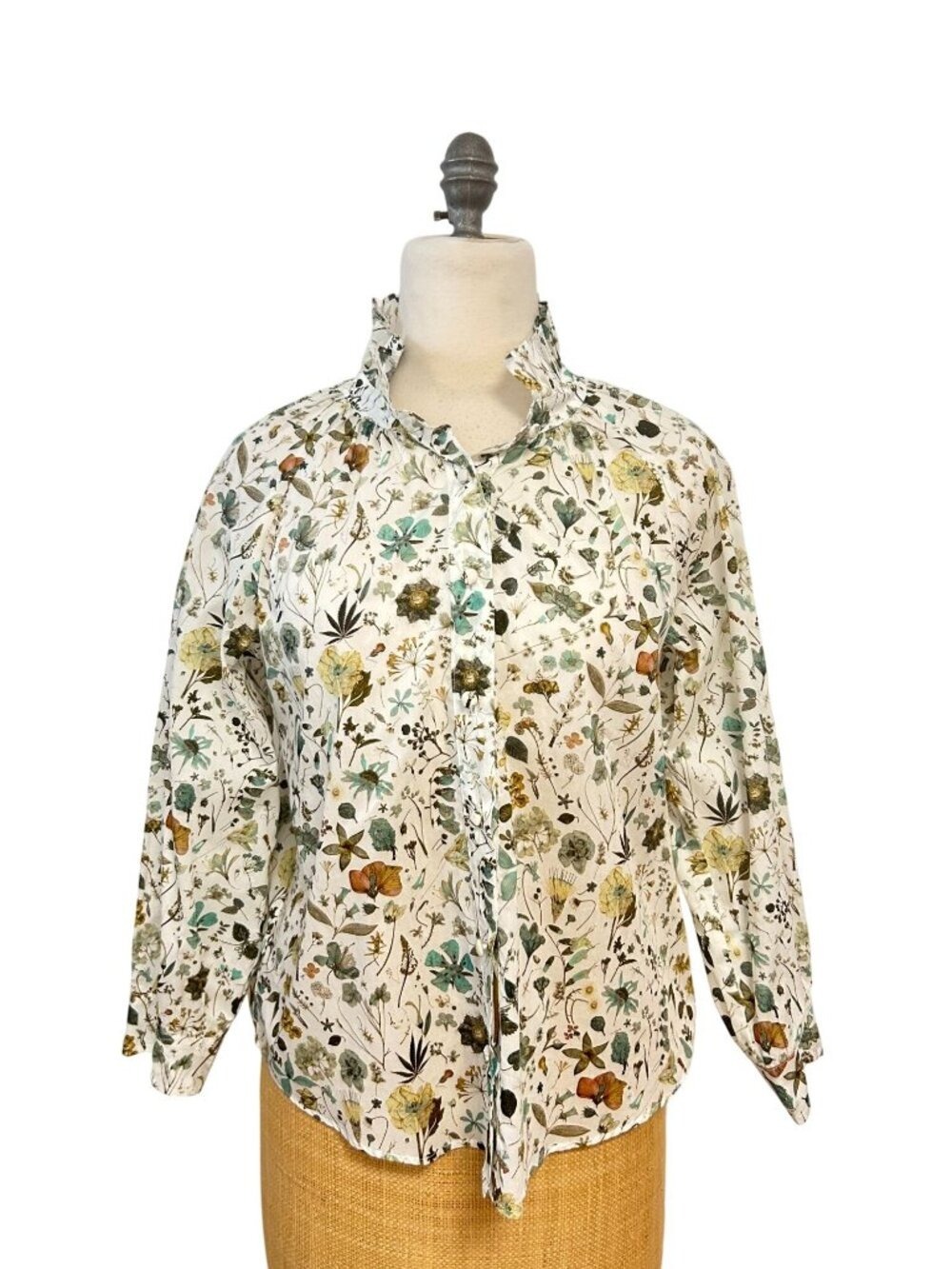 LaRoque Perry Blouse, Floral Eve Liberty Fabric size Small $248